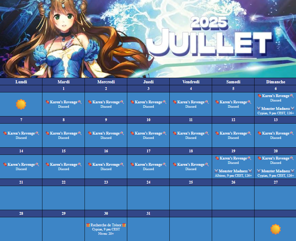 Événements Game Master