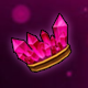 Hot Pink Crystal Crown (+5% Crit)(+5% Dmg)(30 Days)